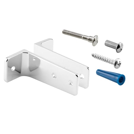 Prime-Line Two Piece Wall Brackets, 3-1/2 in., Zinc Alloy, Chrome Plated Finish Single Pack 656-6434